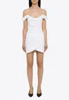 Costarellos Leanna Ecru Short Dress In White