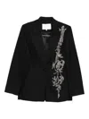 Costarellos Lesia Embellished Single-breasted Blazer In Black