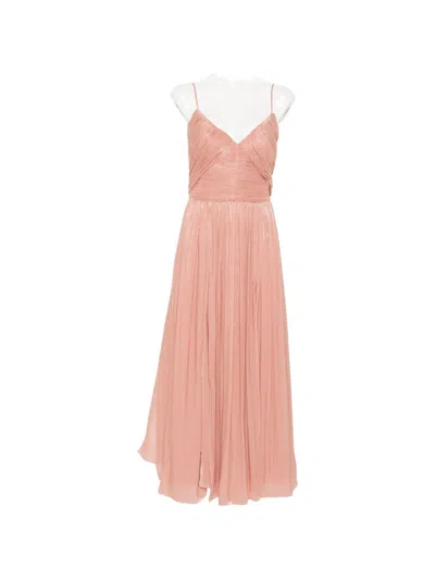 Costarellos Long Dress With V-neck In Pink