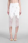Costarellos Luma Skirt In White Polyester In White