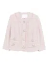 Costarellos Macie Casual Jacket In Rose-pink Polyester In Pink