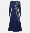 Costarellos Marlena Embellished Lace Cocktail Dress In Blue