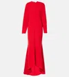 Costarellos Marlette Crepe Blouson Gown In Red