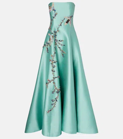 Costarellos Mavia Embellished Gown In Blue
