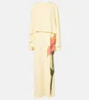 Costarellos Meena Floral Crêpe Gown In Yellow