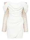 Costarellos Nandi Midi Dress In Neutral