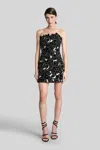 Costarellos Floral Strapless Mini Dress In Black