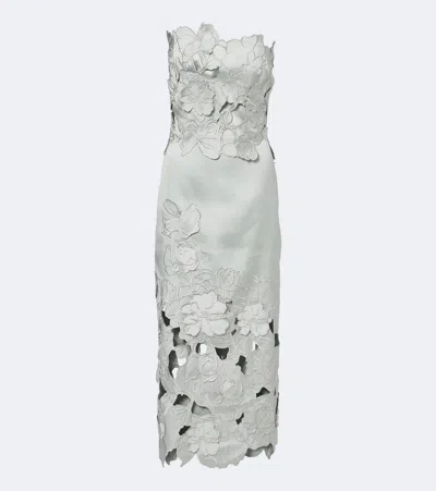 Costarellos Nikola Guipure Lace Midi Dress In White