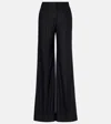 Costarellos Pleated Wool-blend Wide-leg Pants