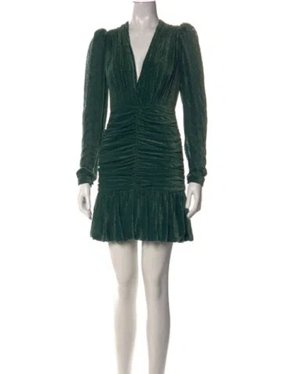 Pre-owned Costarellos Printed Mini Dress W/ Tags In Green