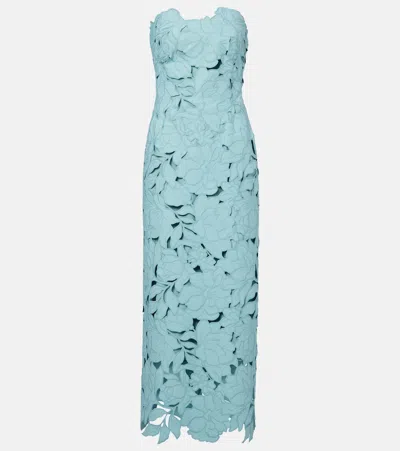 Costarellos Rivva Lace Cocktail Dress In Blue
