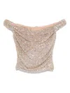 Costarellos Sequinned Off-the-shoulder Mina Top