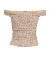 Costarellos Sequinned Off-the-shoulder Mina Top