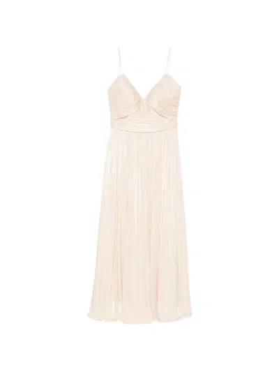 Costarellos Silk Dress With Straps In Pink