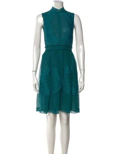 Pre-owned Costarellos Silk Knee-length Dress In Multi