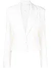 Costarellos Single-breasted Cropped Blazer In White