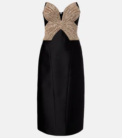 Costarellos Tala Embellished Cocktail Dress In Black