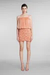 Costarellos Tema In Orange Polyester In Orange