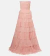 Costarellos Robe Trissa Aus Tüll Und Spitze In Pink
