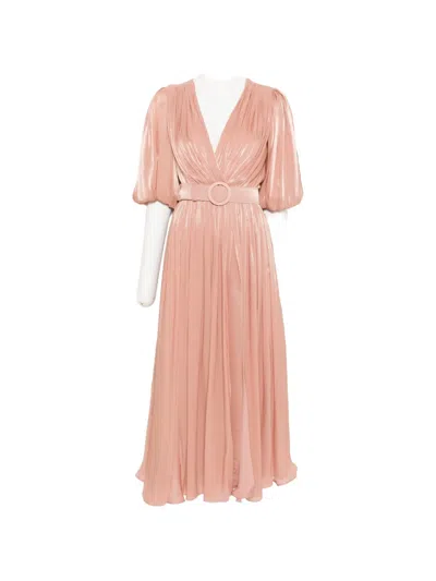 Costarellos V-neck Maxi Dress In Pink