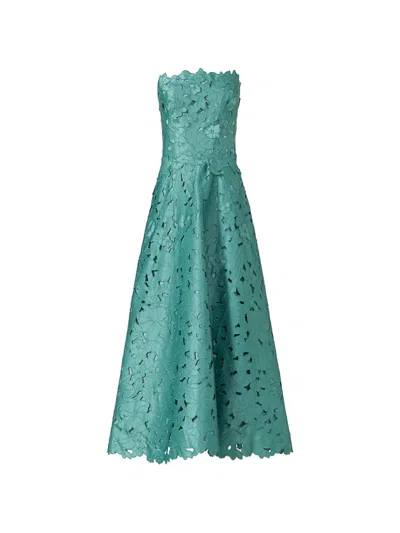 Costarellos Schulterfreies Vella Maxikleid In A-linie Mit Blumenschliff In Neutral
