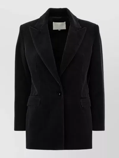 Costarellos Velvet Blazer In Black