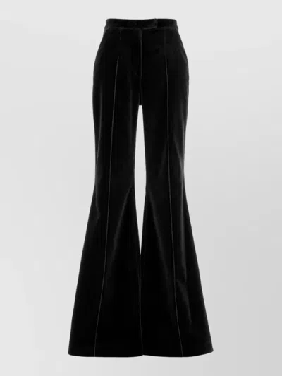Costarellos Velvet Flared Trousers In Black