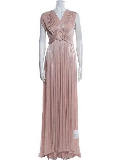 Pre-owned Costarellos V-neck Long Dress W/ Tags In Pink
