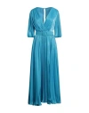 Costarellos Woman Maxi Dress Azure Size 8 Pes - Polyethersulfone, Polyamide In Blue
