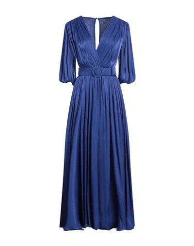 COSTARELLOS COSTARELLOS WOMAN MAXI DRESS BLUE SIZE 8 PES, POLYAMIDE