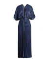 Costarellos Woman Maxi Dress Navy Blue Size 8 Polyester In Navy Blue