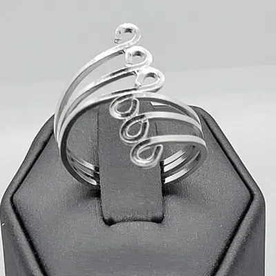 Costello International Women's Triple Curls Wrap Ring In Silver