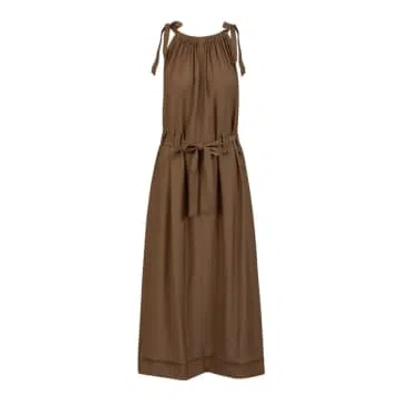 Coster Copenhagen Belted Summer Dress In Brown