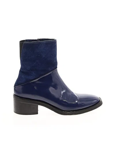 Pre-owned Costume National Ankle Boots In Blue