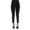 Costume National C'n'c  Cotton Slim Fit Cropped Jeans In Black