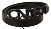 Costume National Black Leather Letter Logo Buckle Belt In Black