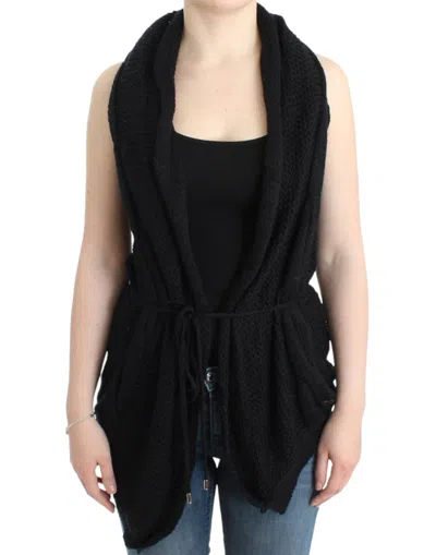 Costume National Black Sleeveless Knitted Women's Cardigan