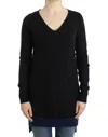Costume National Elegant V-neck Lightweight Sweater In Black