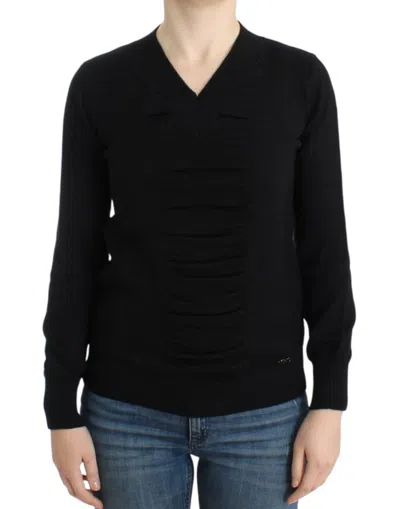 Costume National Black V-neck Wool Women's Sweater
