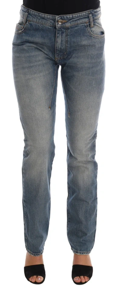 Costume National Cotton Stretch Denim Jeans In Blue