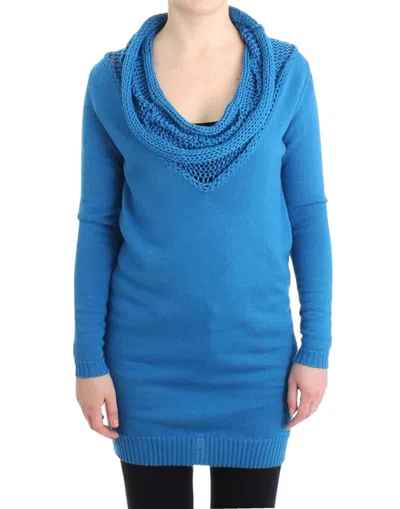 Costume National Blue Scoopneck Women's Sweater