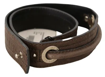 Costume National Brown Leather Silver Fastening Women's Belt