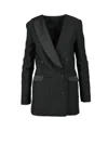 Costume National C. Black Polyester Double-breasted Jacket In Black