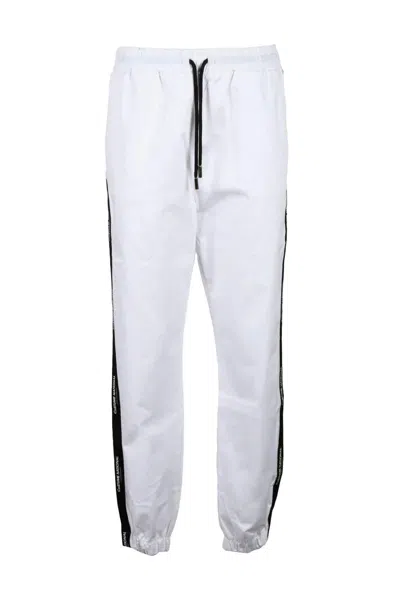 Costume National C. Relaxed-fit White Jogger Trousers With Contrasting Side Stripes