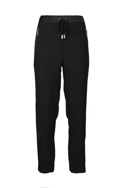 Costume National C. Straight-leg Cropped Trousers With Adjustable Waistband In Black