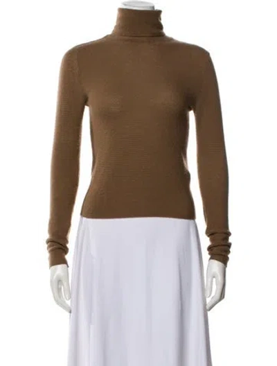 Pre-owned Costume National Cashmere Turtleneck Sweater In Brown