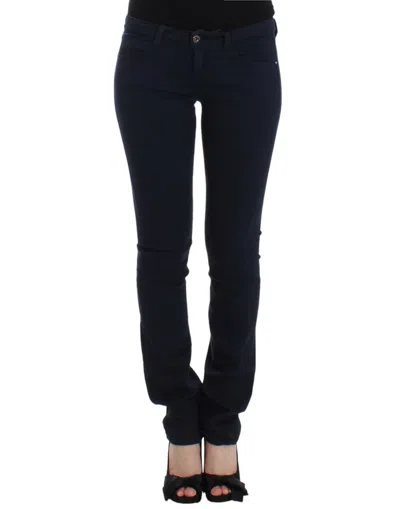 Costume National Chic Blue Straight Leg Denim Delight In Black