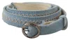 Costume National Chic Sky Leather Belt - Buckle Up In Women's Style In Blue