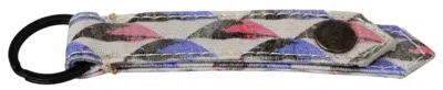 Costume National C'n'c   Ring Branded Textile  Keychain In White