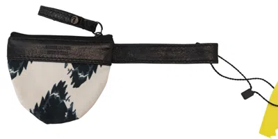 Costume National Genuine Leather Coin Purse Strap Women's Wallet In White